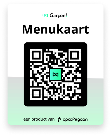 Garcon, de gratis QR-code menukaart QR sticker